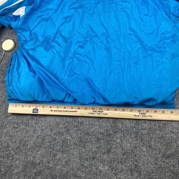 Vintage 80s 90s Track Suit Women 1X Blue Pink Nylon Parachute Jacket Pants Set - Picture 11 of 12